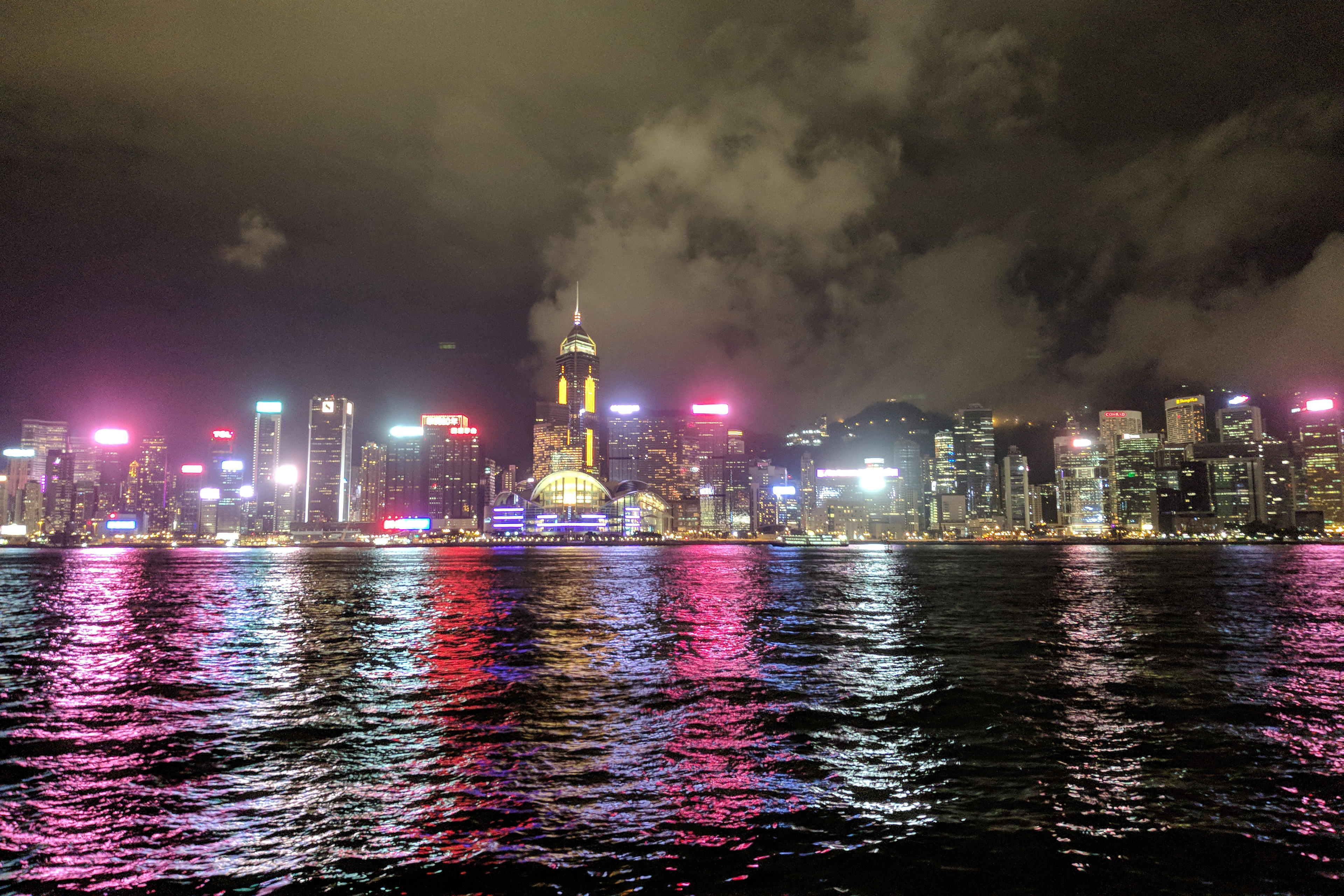 The Hong Kong skyline